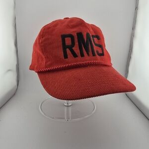 Vintage RMS Corduroy Rope Hat Red Cord Cap Nissin Made